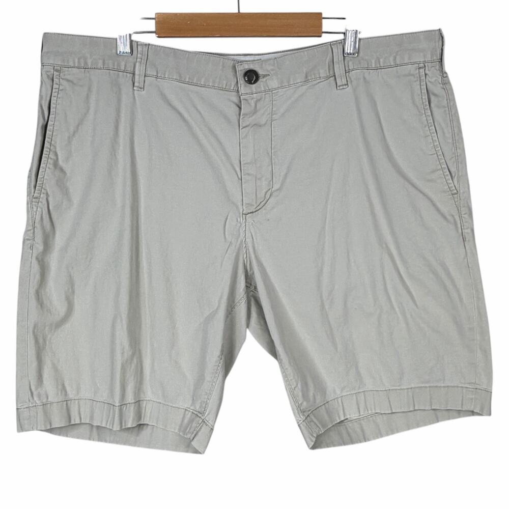 Faherty Chino Shorts Khaki Mens Size 38 Casual 9" Inseam Organic Cotton Blend